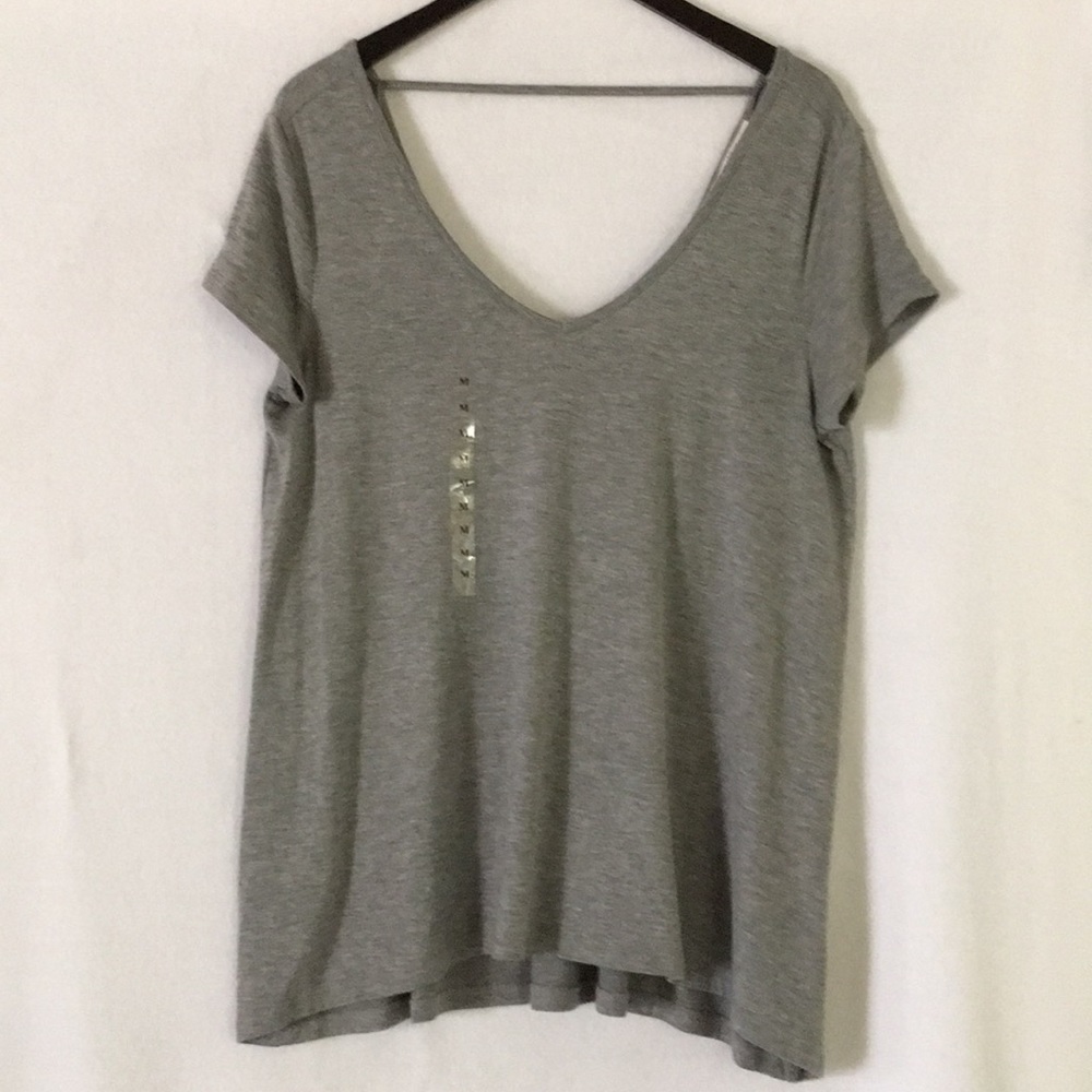 PINK ROSE Heather Grey Top M